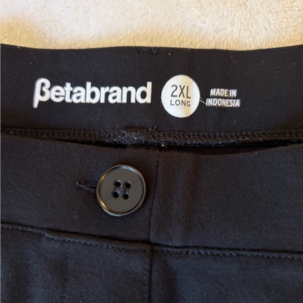 Betabrand Classic Black Dress Pant Yoga Pant 2XL Long - Picture 9 of 10